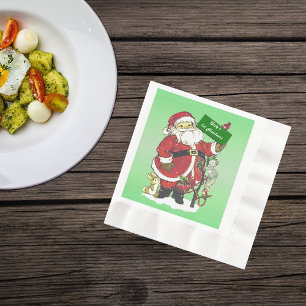 Baby's First Christmas Niedlich Santa Sign Serviette
