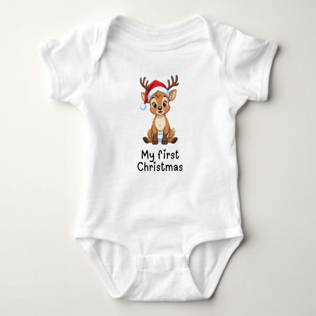 Baby's first Christmas one-piece Baby Strampler (Vorderseite)