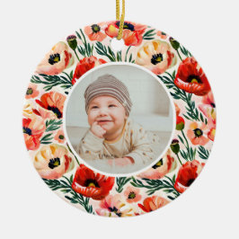 Baby's First Christmas Ornament Classic Floral