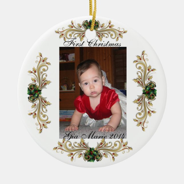 "Baby's First Christmas" Ornament mit Jesus (Vorne)