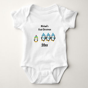 Baby's First Christmas Penguins Baby Strampler
