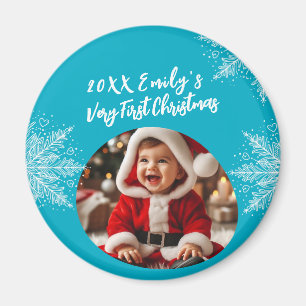 Baby's First Christmas Personalisiert Foto Magnet