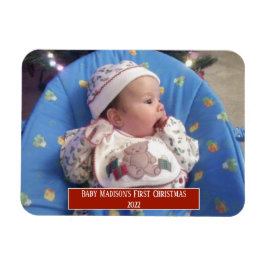 Baby's First Christmas Personalisiert Foto Magnet