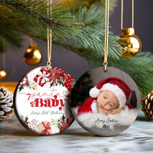 Baby's First Christmas Personalisiert Keramik Ornament
