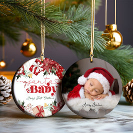 Baby's First Christmas Personalisiert Keramik Ornament
