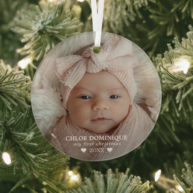Baby's First Christmas Photo Ornament Aus Glas (InSitu)