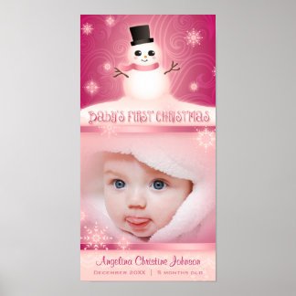 "Baby's First Christmas" Pink-Gedenkfeier Poster