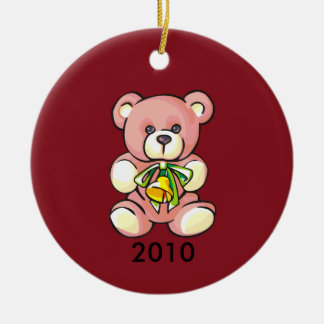 Baby's First Christmas Pink Teddybär Keramik Ornament