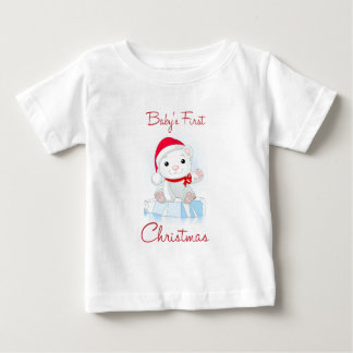 Baby's First Christmas Polar Bär Baby T-shirt