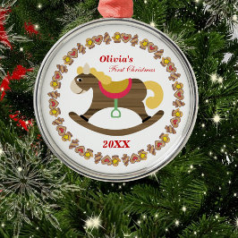 Baby's First Christmas Rocking Horse Ornament