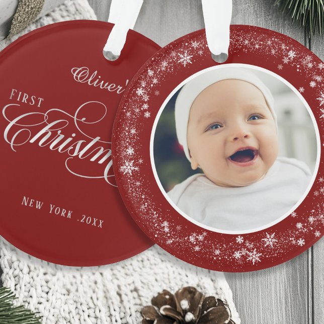 Baby's First Christmas Snowflakes Ornament (Von Creator hochgeladen)