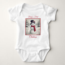Baby's First Christmas Snowman Baby Strampler
