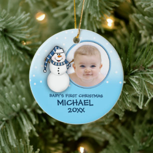 Baby's First Christmas Snowman Ornament