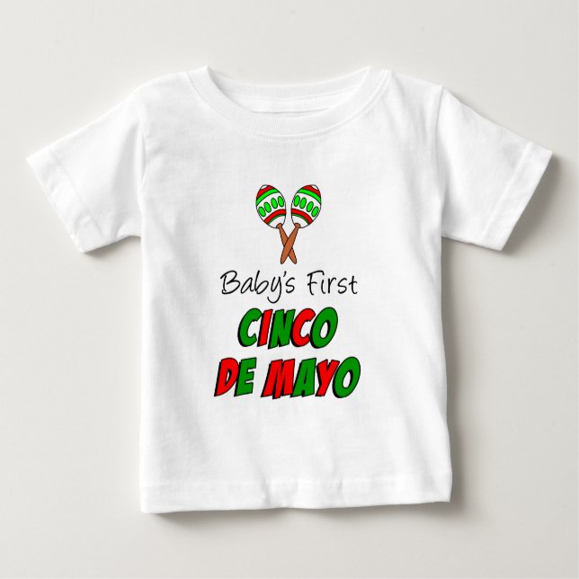 Baby's First Cinco De Mayo Baby T-shirt (Vorderseite)