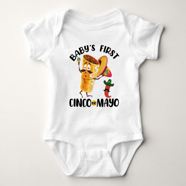 Baby's First Cinco De Mayo Säugling Baby Strampler (Vorderseite)