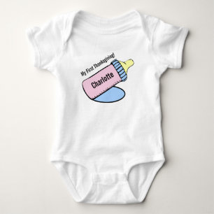 Baby's First Erntedank Baby Bottle Strampler