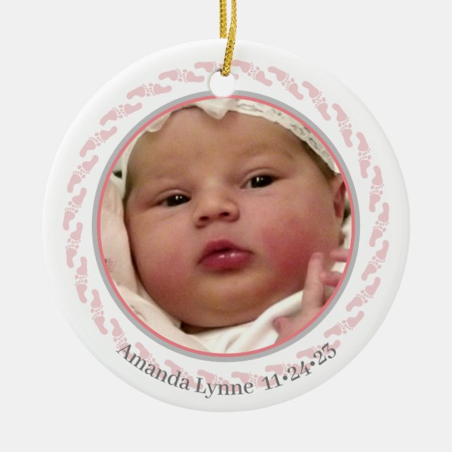 Baby's First Footprints Ornament (Vorne)