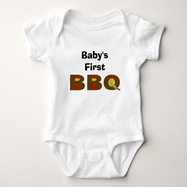 Baby's First GRILLEN T - Shirt individualisieren! (Vorderseite)