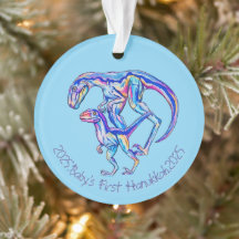 Baby's First Hanukkah 2025 Boy Dino Velociraptor