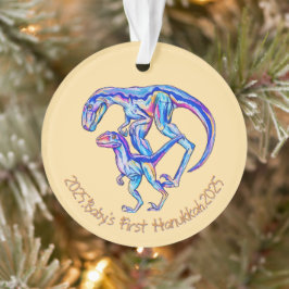 Baby's First Hanukkah 2025 Unisex Velociraptor Ornament