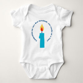 Baby's First Hanukkah Candle Niedlich Funny Baby B Strampler