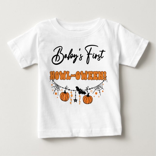 Baby's First Howl-ween! Baby T-shirt (Vorderseite)