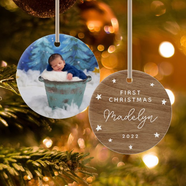 Baby's First Imitats Wood Foto Keramik Ornament (Von Creator hochgeladen)