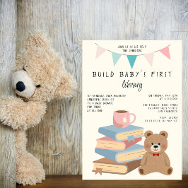 Baby's First Library Book Themed Baby Shower Einladung