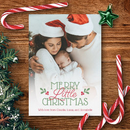 Baby's First Merry Little Christmas Card Feiertagskarte