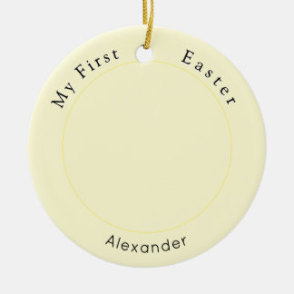 Baby's First Oaster Elegantes Foto Keepake Yellow Keramik Ornament