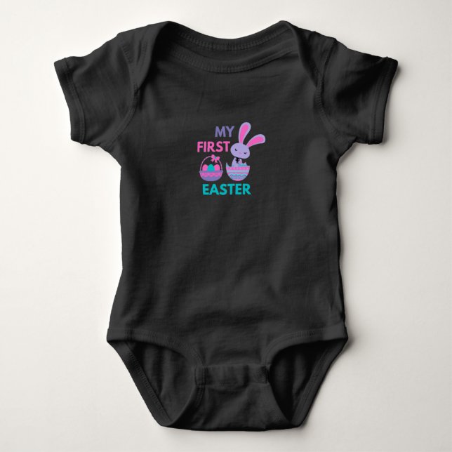 Babys First Oaster Funny Rabbit Baby T - Shirt (Vorderseite)
