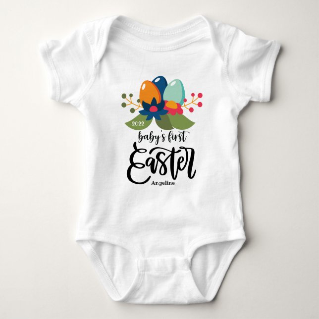 Baby's First Oaster Personalisiert Baby Bodysuit Baby Strampler (Vorderseite)