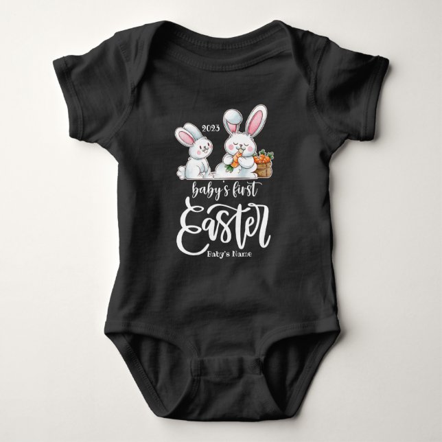 Baby's First Oaster Personalisiert Baby Bodysuit Strampler (Vorderseite)