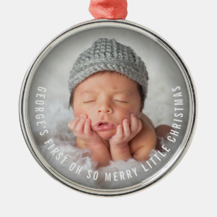 Baby's First Oh so fröhlich kleines Weihnachtsfest Silbernes Ornament