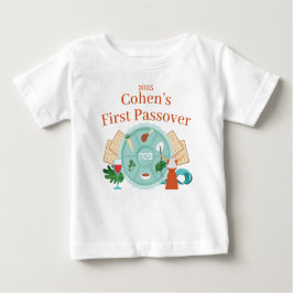 Baby's First Pessach Boy Name Year Baby T - Shirt