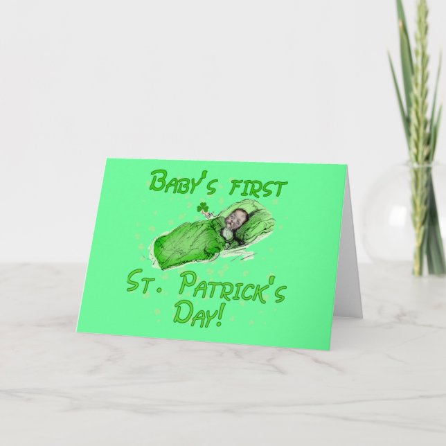 Baby's First St. Patrick's Day Tshirts Karte (Vorderseite)