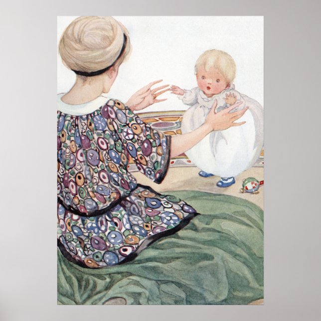 Baby's First Step von Anne Anderson Poster (Vorne)
