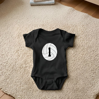 Baby's First Volleyball Game Custom Bodysuit Baby Strampler