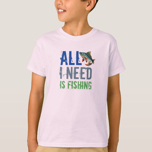 Baby's Fishing T - Shirt Design Alles was ich brau (Vorderseite)