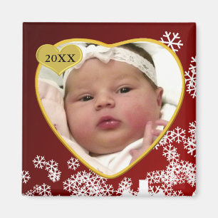 Baby's Foto Keepake Weihnachten Magnet