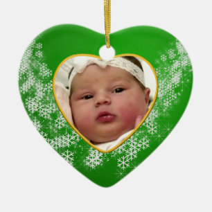 Baby's Foto Keepake Weihnachtsdekoration Keramik Ornament