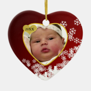 Baby's Foto Keepake Weihnachtsdekoration Keramik Ornament