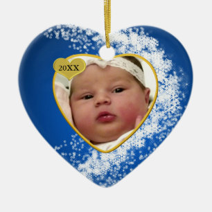 Baby's Foto Keepake Weihnachtsdekoration Keramik Ornament