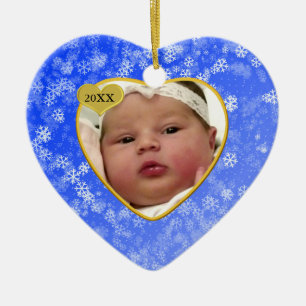 Baby's Foto Keepake Weihnachtsdekoration Keramikornament