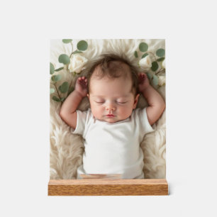 Baby's Foto personalisieren Acrylschild