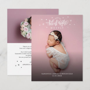 Babys Fotos Weihnachtsfeiertage Geburtsankündigung