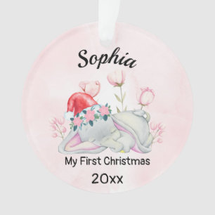 Baby's Girl My First Christmas 2023 Personalisiert Ornament