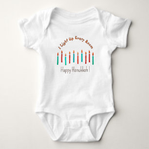 Baby's Happy Hanukkah Candles Niedlich Funny Baby Strampler