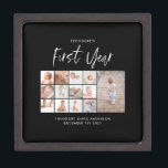 Babys im ersten Jahr Foto Collage Skript  Kiste<br><div class="desc">Babys im ersten Jahr Foto Collage Skript Schwarz-Weiß moderne zeitgenössische erste Geburtstag oder Weihnachten Wohngestaltung Geschenk.</div>