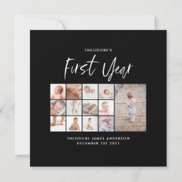 Babys im ersten Jahr Foto Collage Skript monochrom